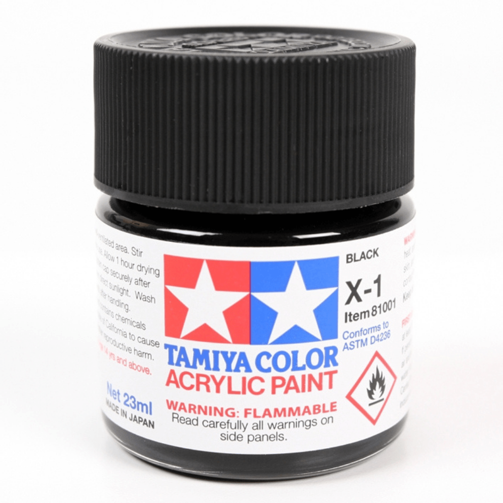 X-1 Black Tamiya Acrylic 23mL Bottle