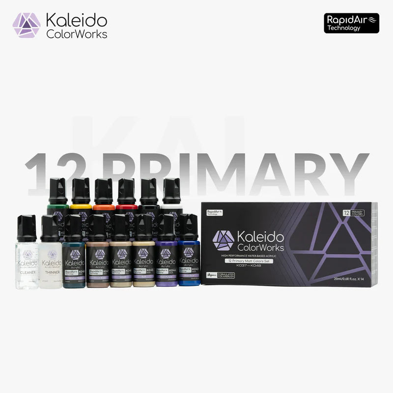 12 Primary Matt Colors Set