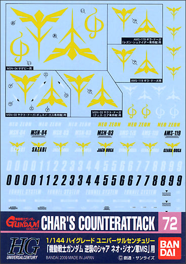 GD-72 Neo Zeon Char's Counterattack Ver. Decal