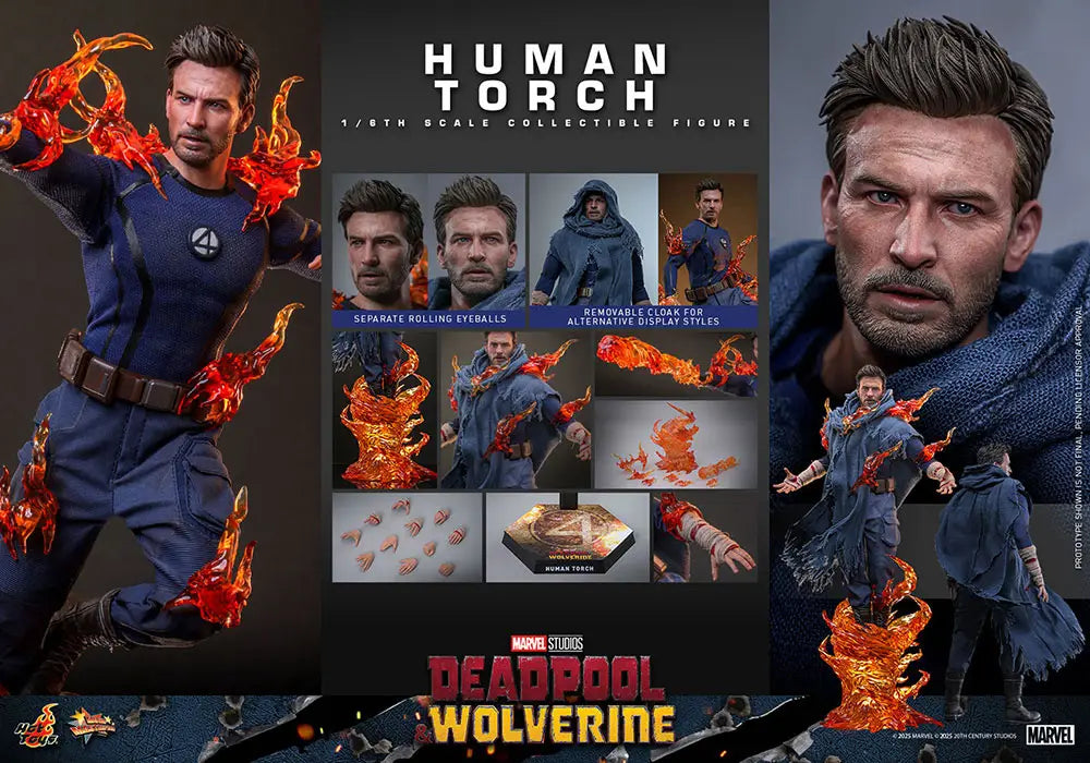 1/6 Movie Masterpiece - Fully Poseable Figure: Deadpool & Wolverine - Human Torch