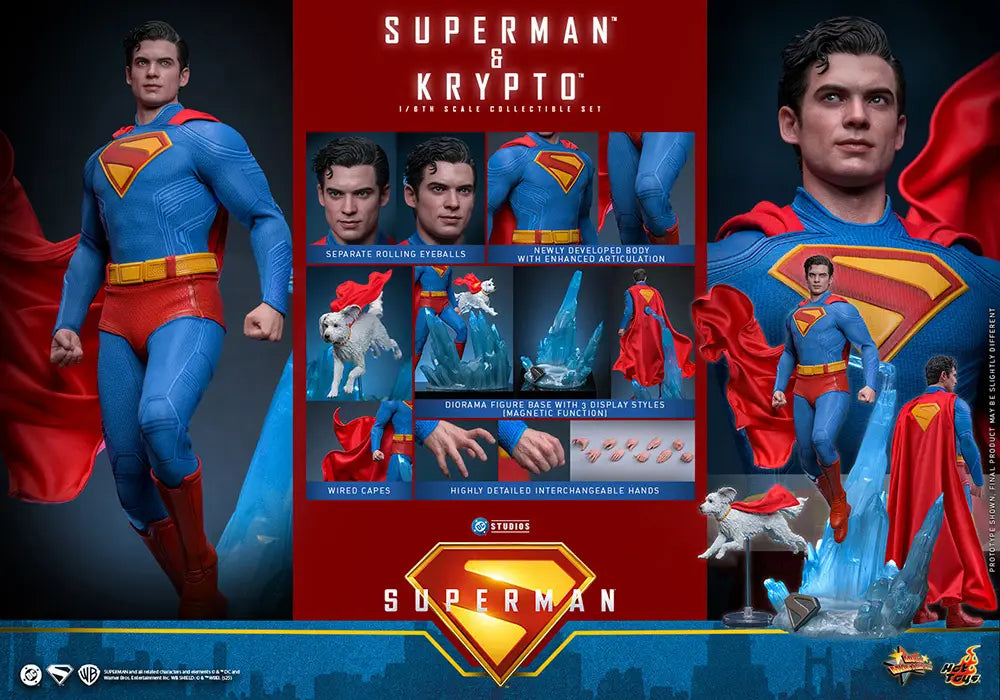 1/6 Movie Masterpiece - Fully Poseable Figure: Superman (2025) - Superman & Krypto