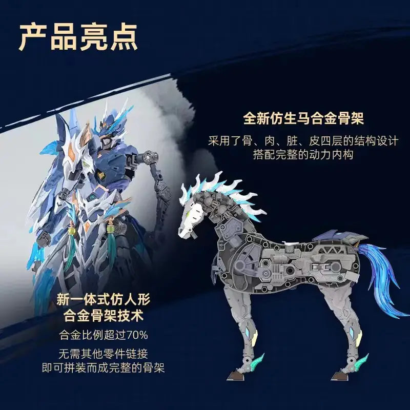 Legend of Star General MNP-XH05 Zhao Yun & White Dragon Horse Movable Plastic Model Kit