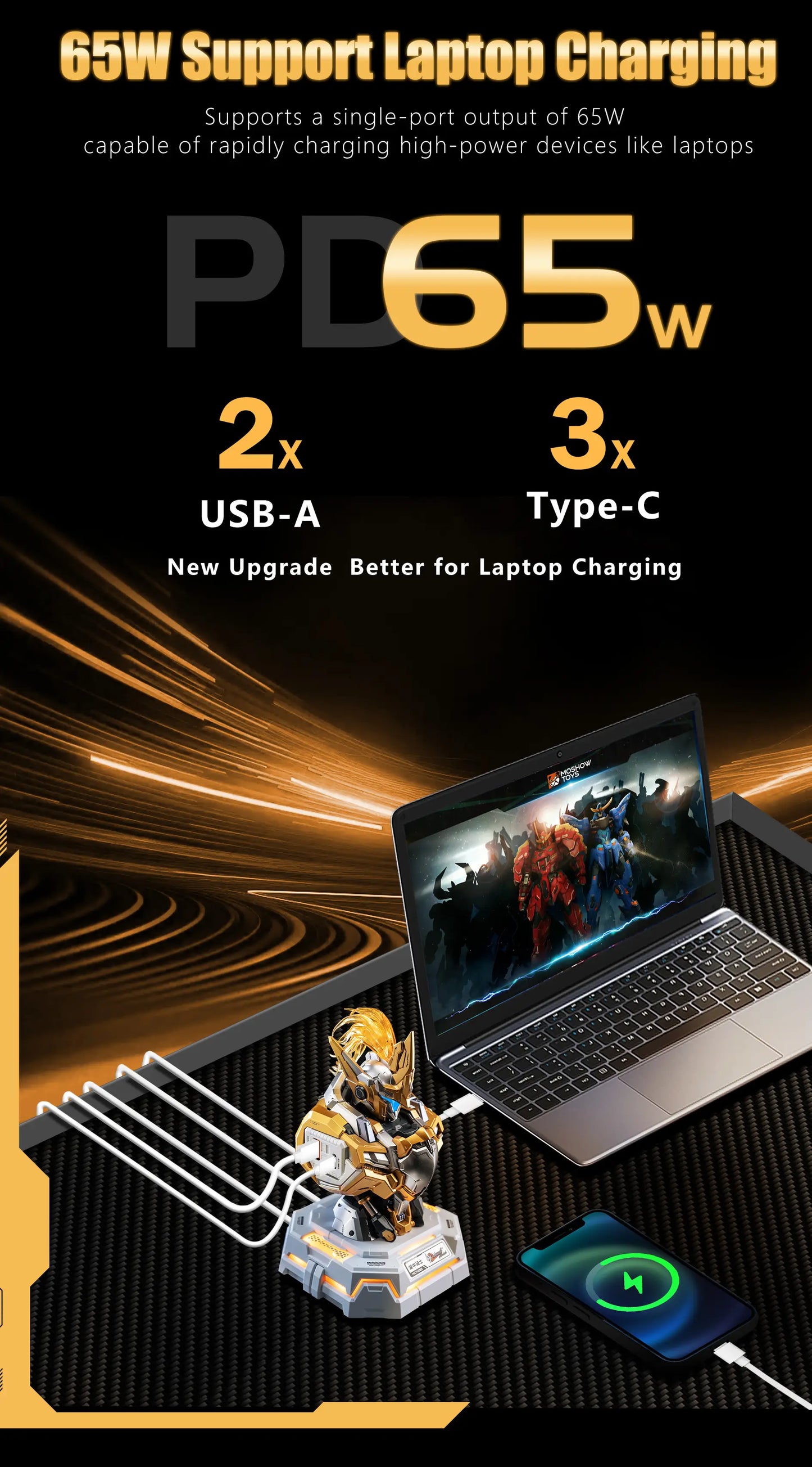 Mecha Action Figures Charging Center Series 3. Lancelot of the Lake 65W