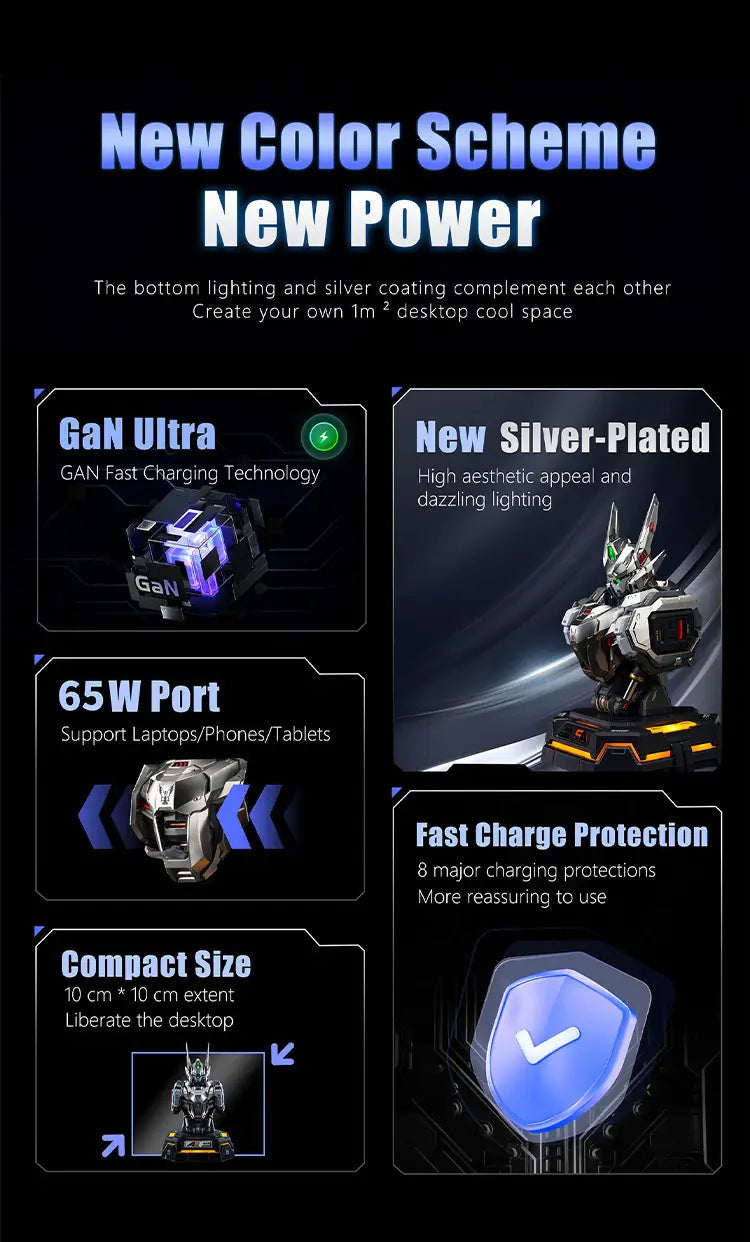 Mecha Action Figures Charging Center Series 4. Wu Chenghou 65W