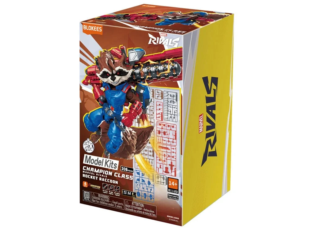 Marvel Rivals Rocket Raccoon Champion Class Blokees Model Kit