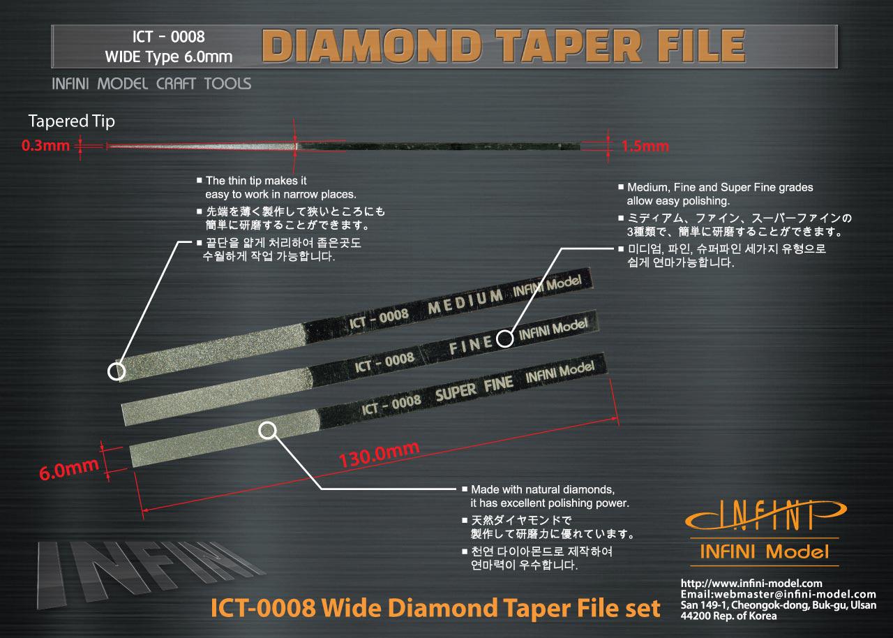Diamond File Set (Wide) 3 pcs