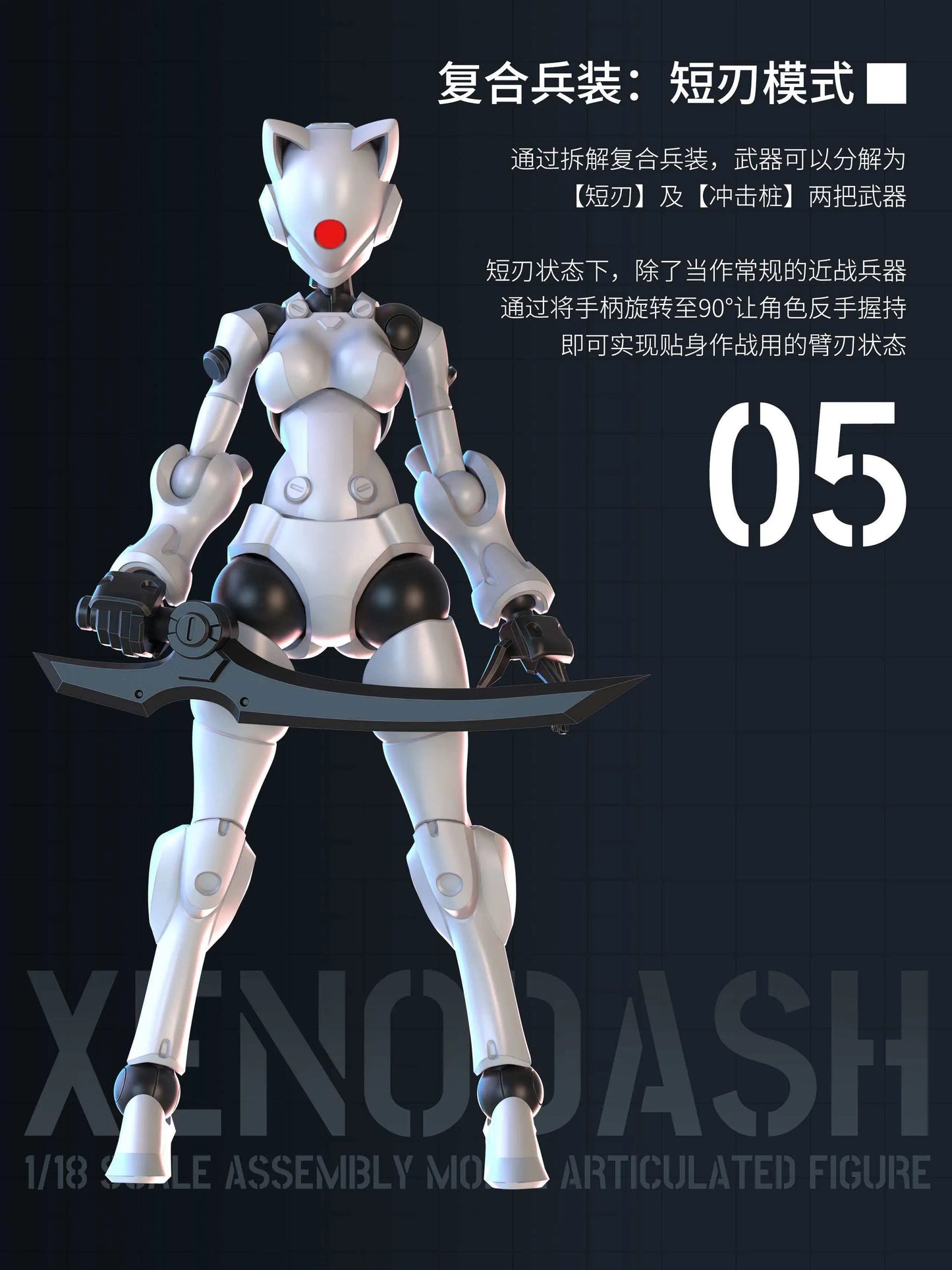 3 min project Series Xenodash Plastic Model Kit (White)