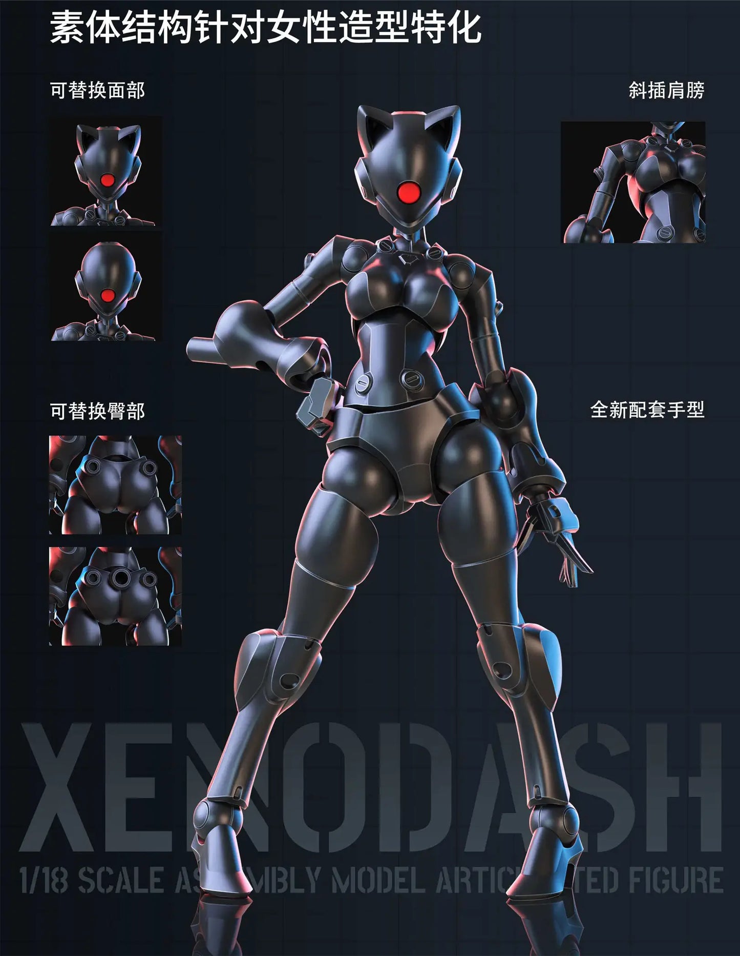 3 min project Series Xenodash Plastic Model Kit (Black)