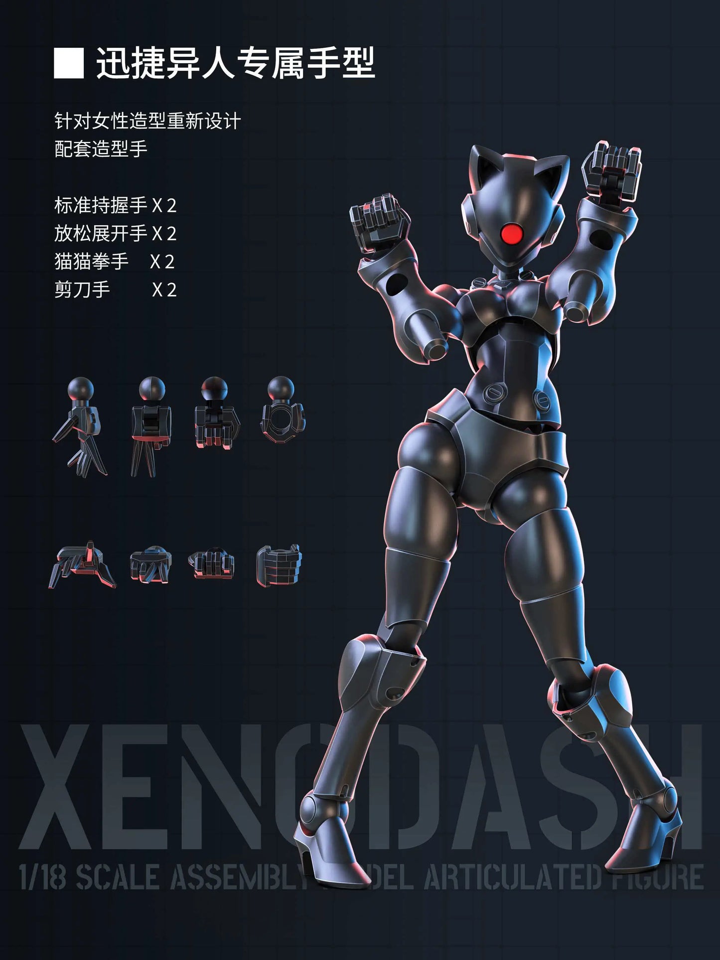 3 min project Series Xenodash Plastic Model Kit (Black)