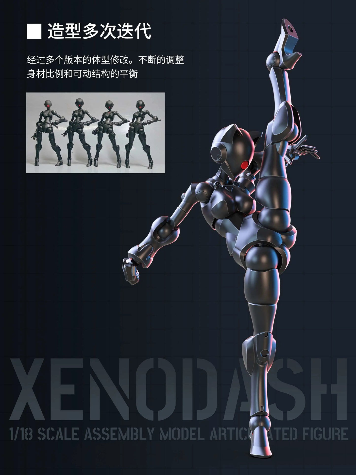 3 min project Series Xenodash Plastic Model Kit (Black)
